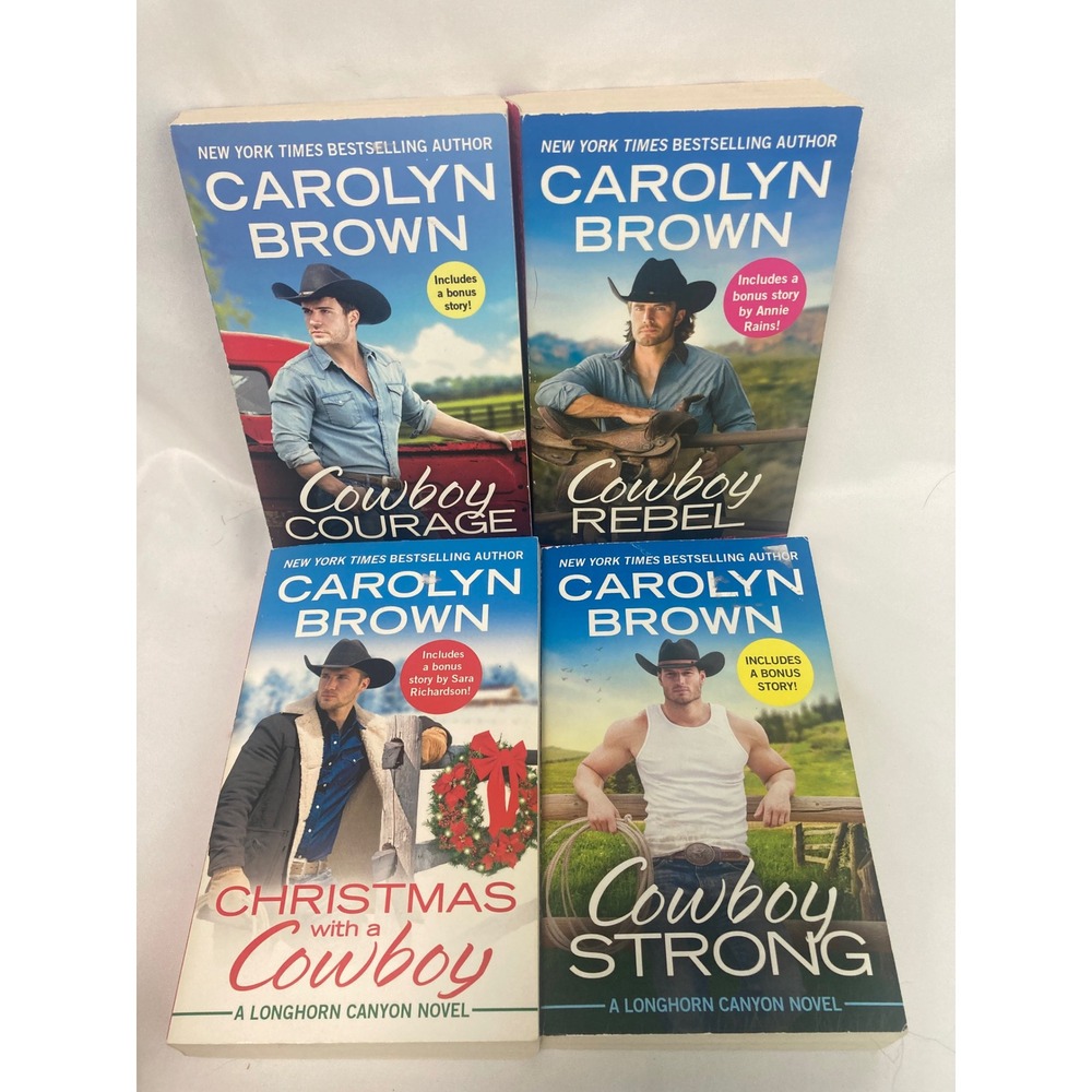Carolyn Brown Cowboy Romance Paperback Lot of 4 Longhorn Canyon Christmas